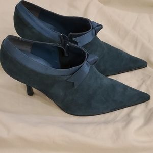New Nina Teal with Tied ribbon accent Bootie. #18